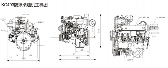 Motore diesel 50KW del motore protetto contro le esplosioni della classe I per estrazione del carbone